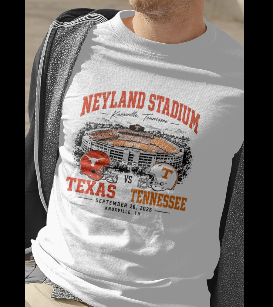 Neyland Stadium Knoxville Texas Vs Tennessee September 26 2026 Matchup T-Shirt