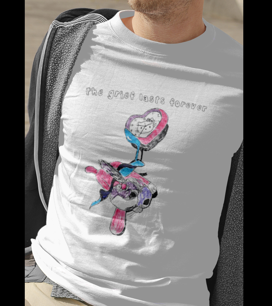 The Grief Lasts Forever Heart Bunny T-Shirt
