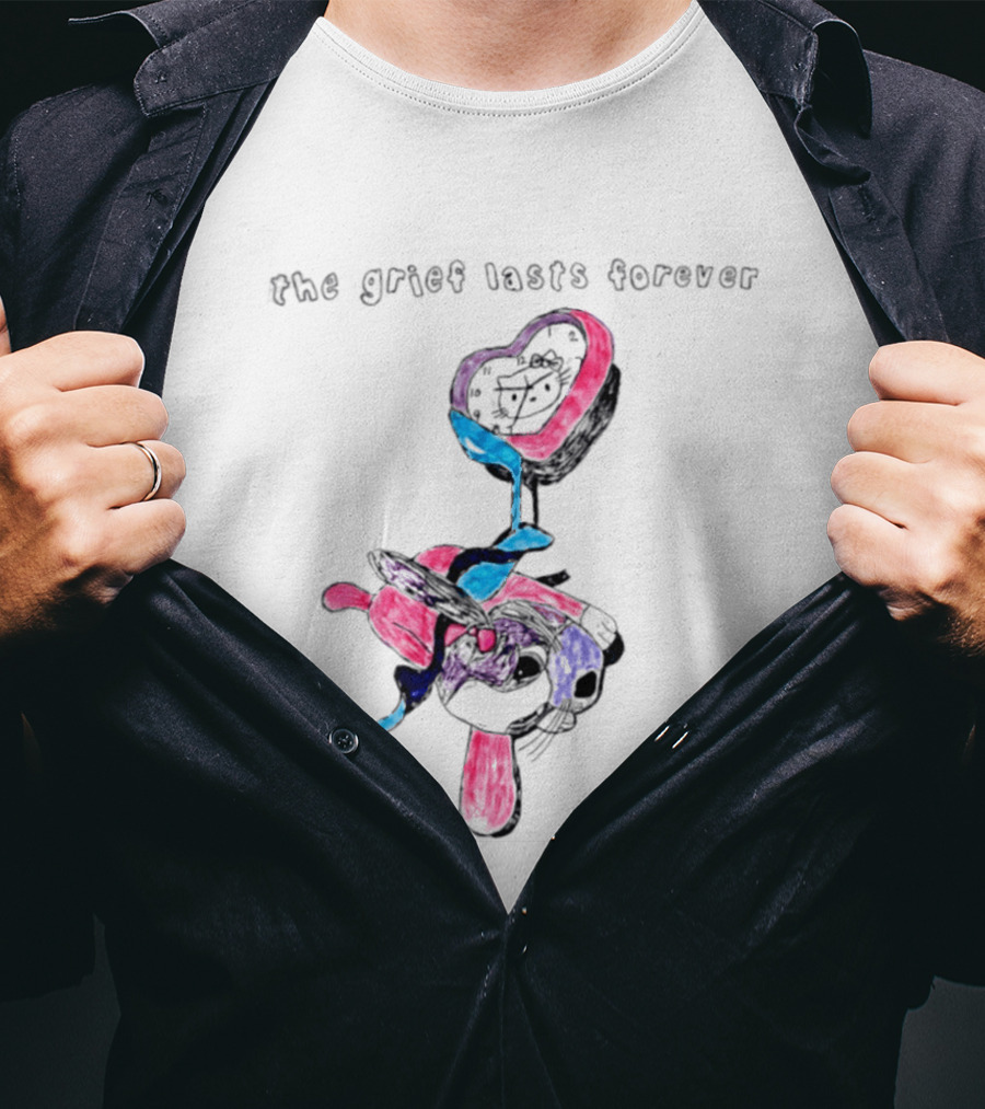The Grief Lasts Forever Heart Bunny T-Shirt