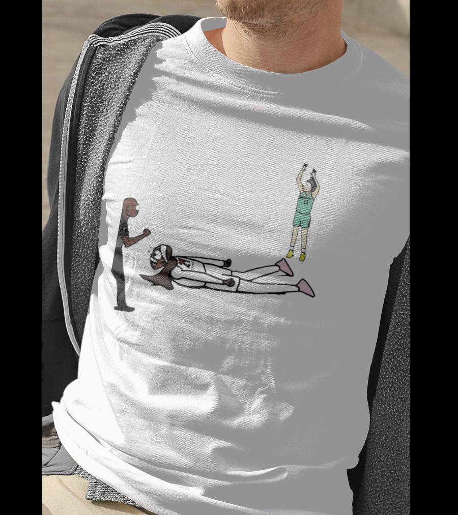 WNBA Basketball Player Tantrum Meme Cartoon Court Moment T-Shirt