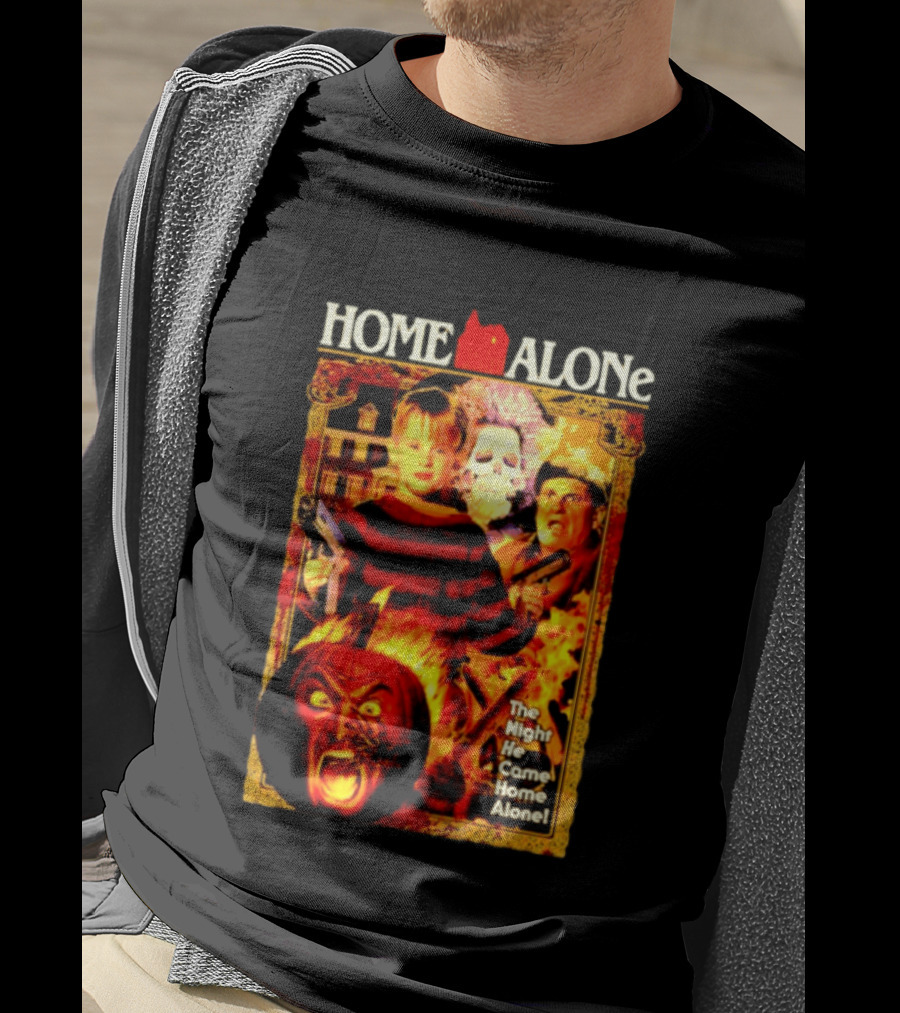 Home Alone The Night He Came Home 80s Movie Mashup T-Shirt