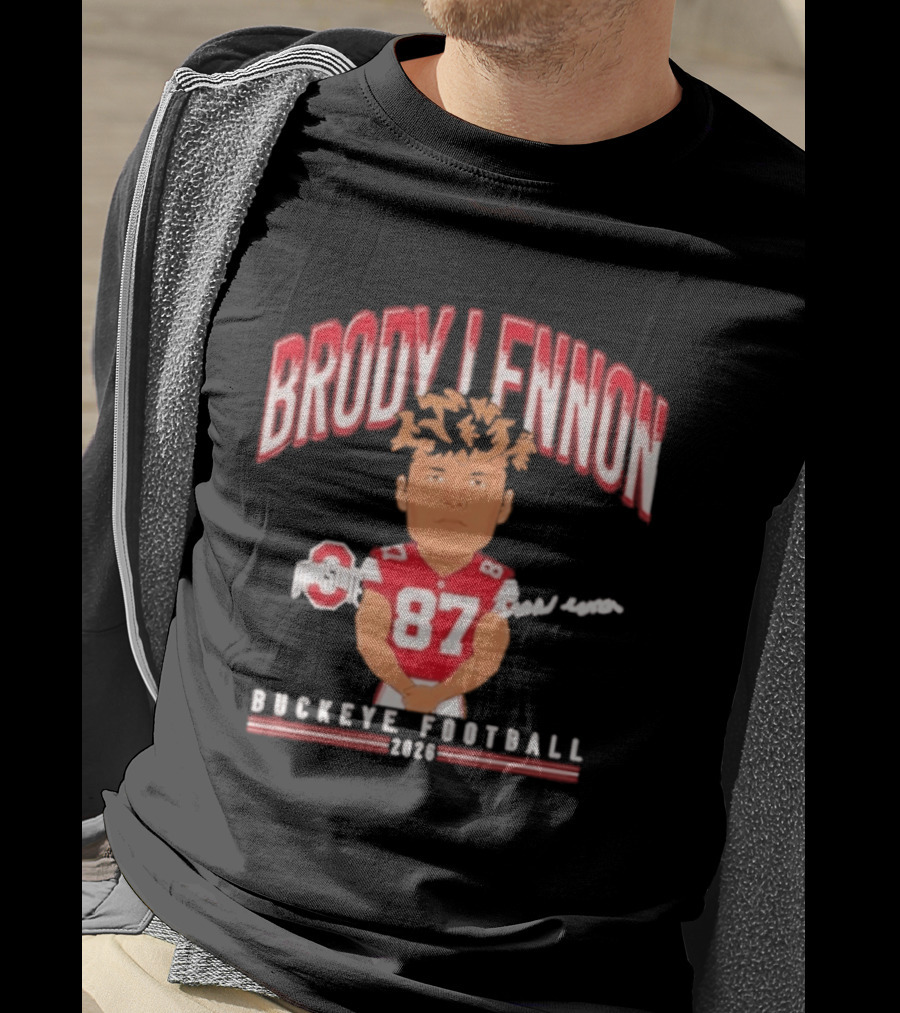 Brody Lennon Ohio State Buckeyes Football Cartoon 2026 T-Shirt
