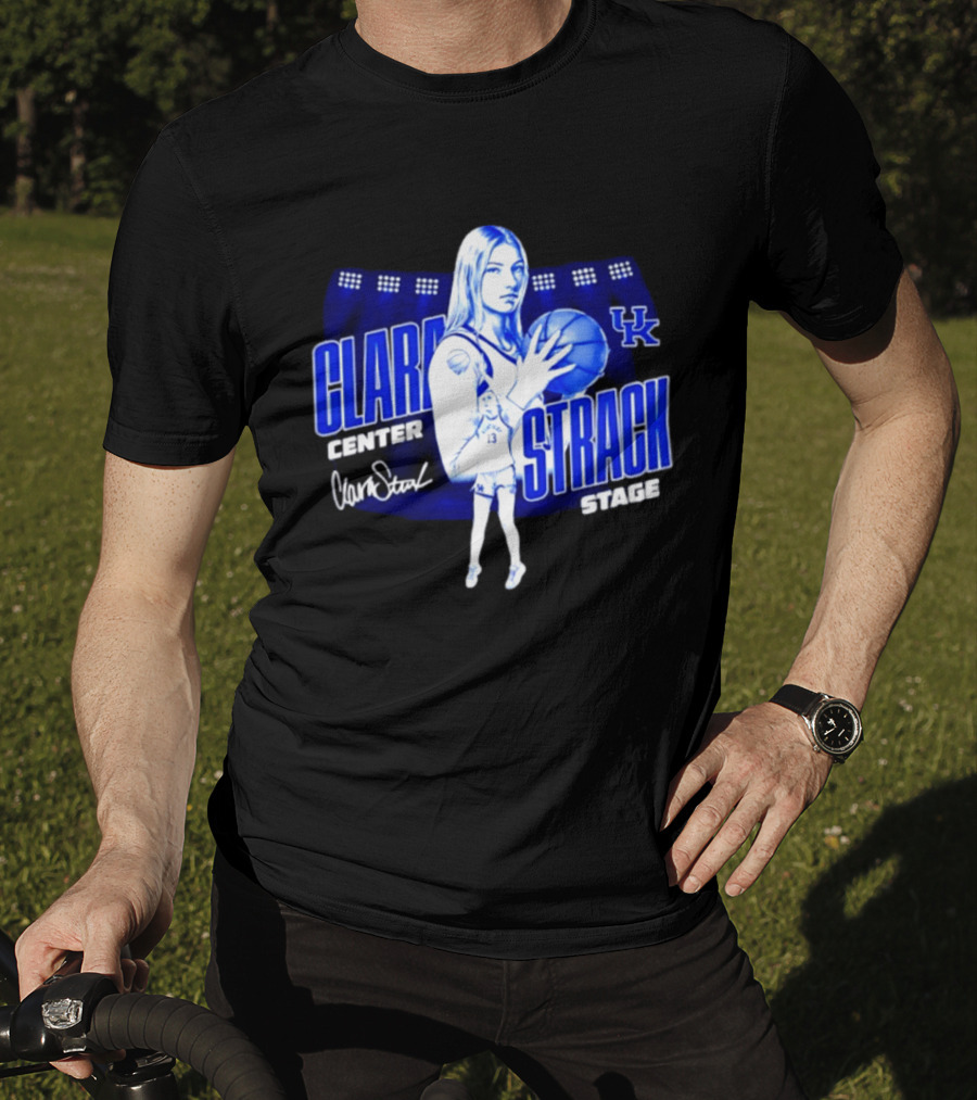 Clara Strack 13 Center Kentucky Wildcats Basketball Stage T-Shirt