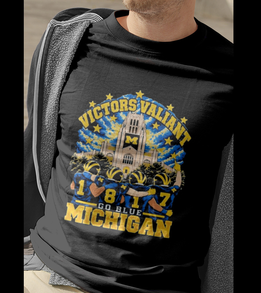 Victors Valiant Michigan 1817 Go Blue University Team Spirit T-Shirt