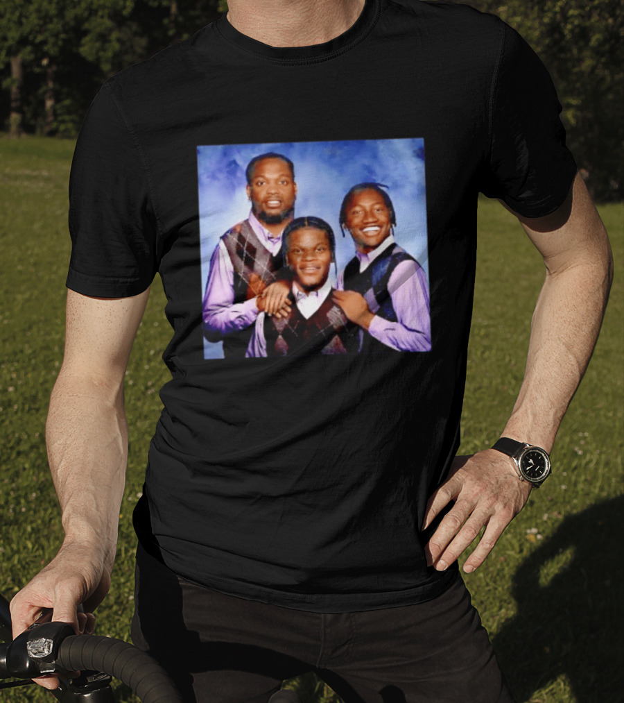 Derrick Henry Lamar Jackson Zay Flowers Baltimore Ravens Step Brothers T-Shirt