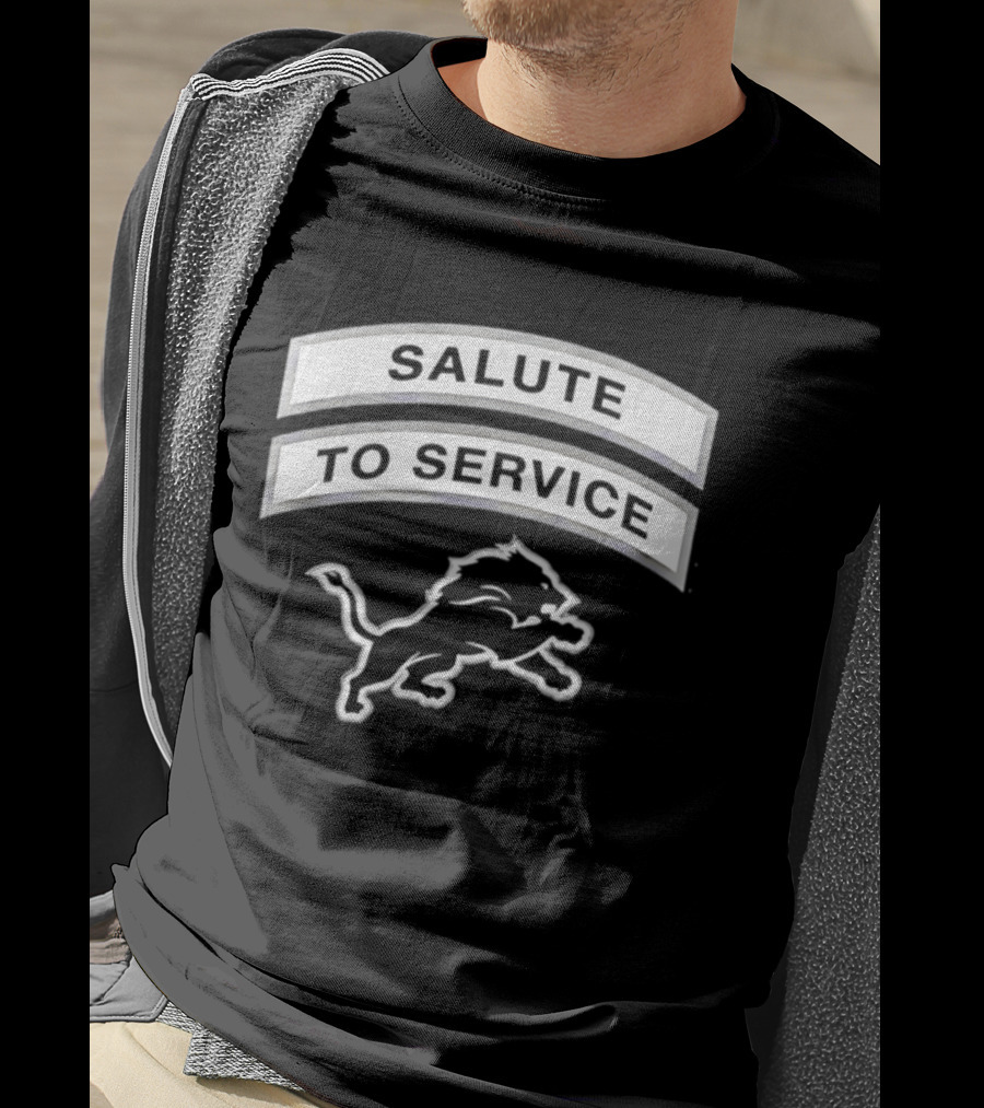 Detroit Lions Salute To Service 2026 NFL Team Honor T-Shirt
