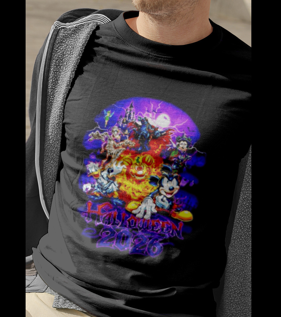 Disney Halloween 2026 Mickey Mouse And Friends Spooky Haunted Castle Party T-Shirt