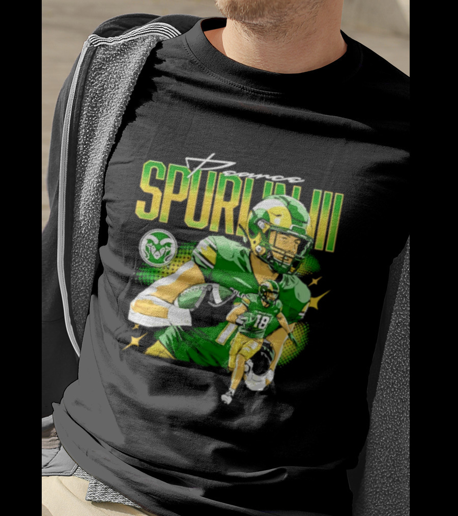 Pearce Spurlin III 18 Colorado State Rams Football NCAA T-Shirt