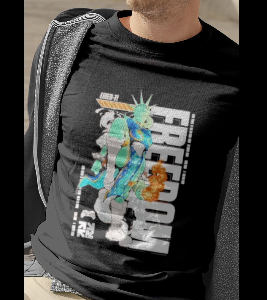 Freedom Fighter Liberty Statue Game Character Hero T-Shirt