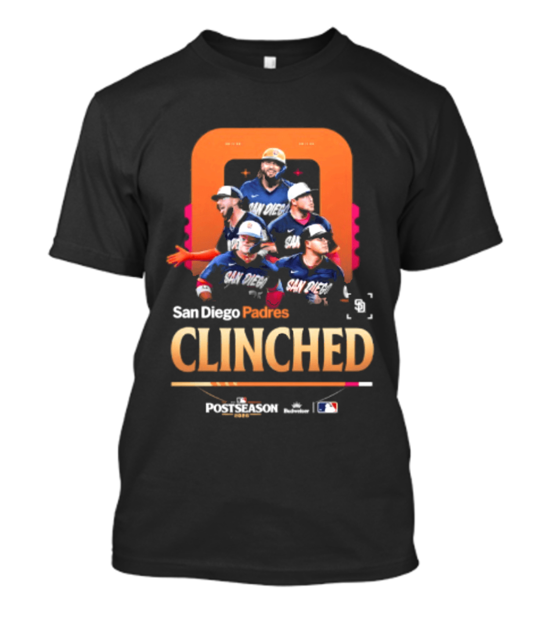 San Diego Padres Clinched 2026 Postseason MLB Baseball T-Shirt