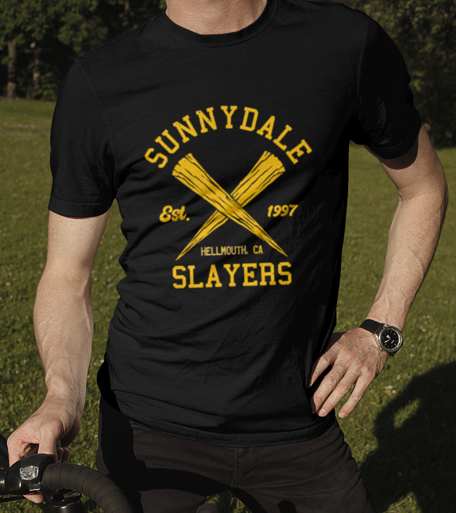 Sunnydale Slayers 1997 Hellmouth CA Est. Buffy Vampire T-Shirt