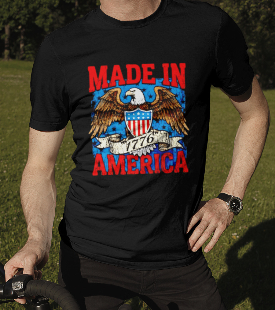 Made In America 1776 Eagle USA Patriotic T-Shirt
