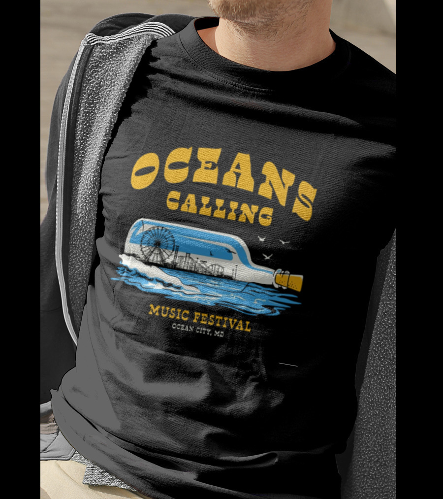 Ocean City MD Oceans Calling Music Festival 2026 Bottle Lineup T-Shirt