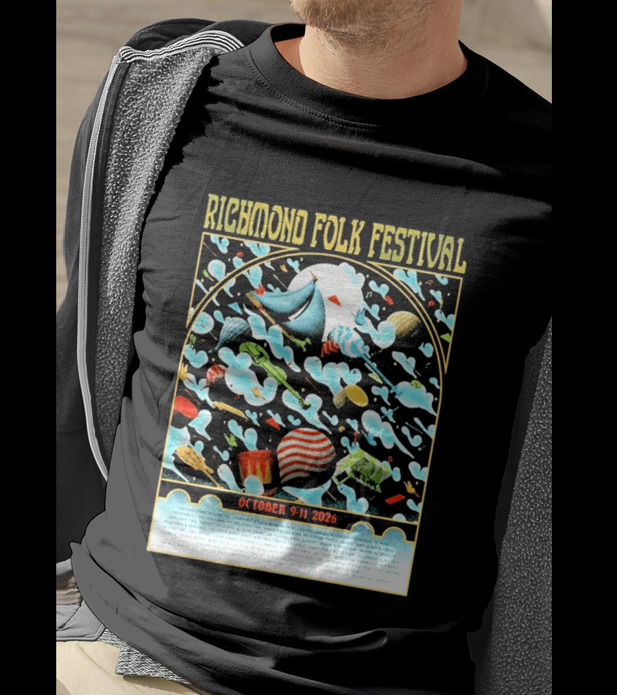 Richmond Folk Festival October 9 11 2026 Event At Brown's Island Richmond VA Lineup T-Shirt