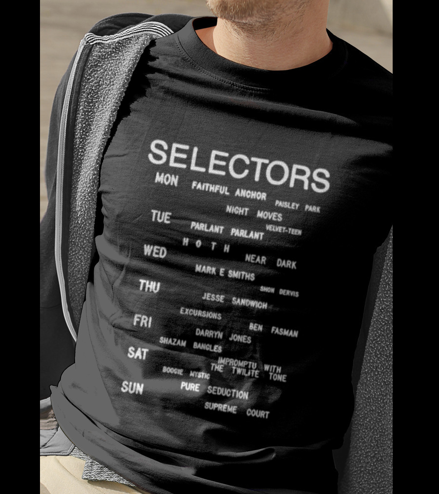 Selectors Weekly Schedule Faithful Answer Night Moves Lineup T-Shirt