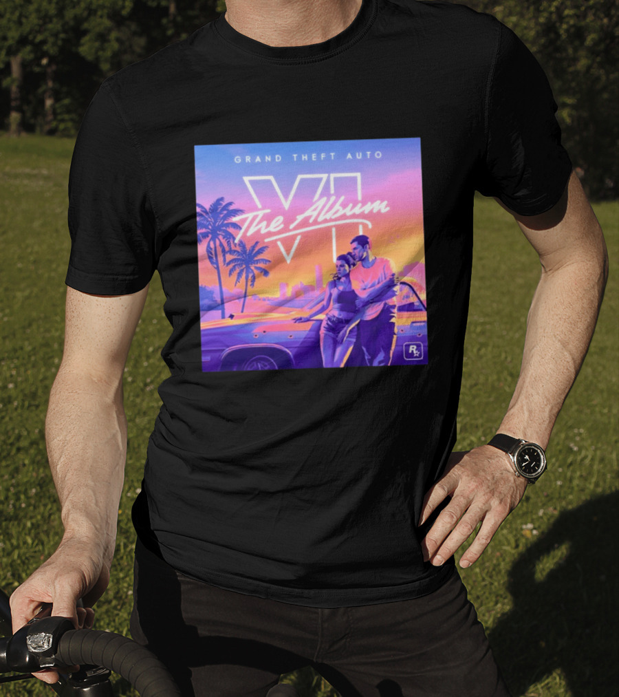 Grand Theft Auto VI The Album 2026 Retro Sunset Vibes T-Shirt