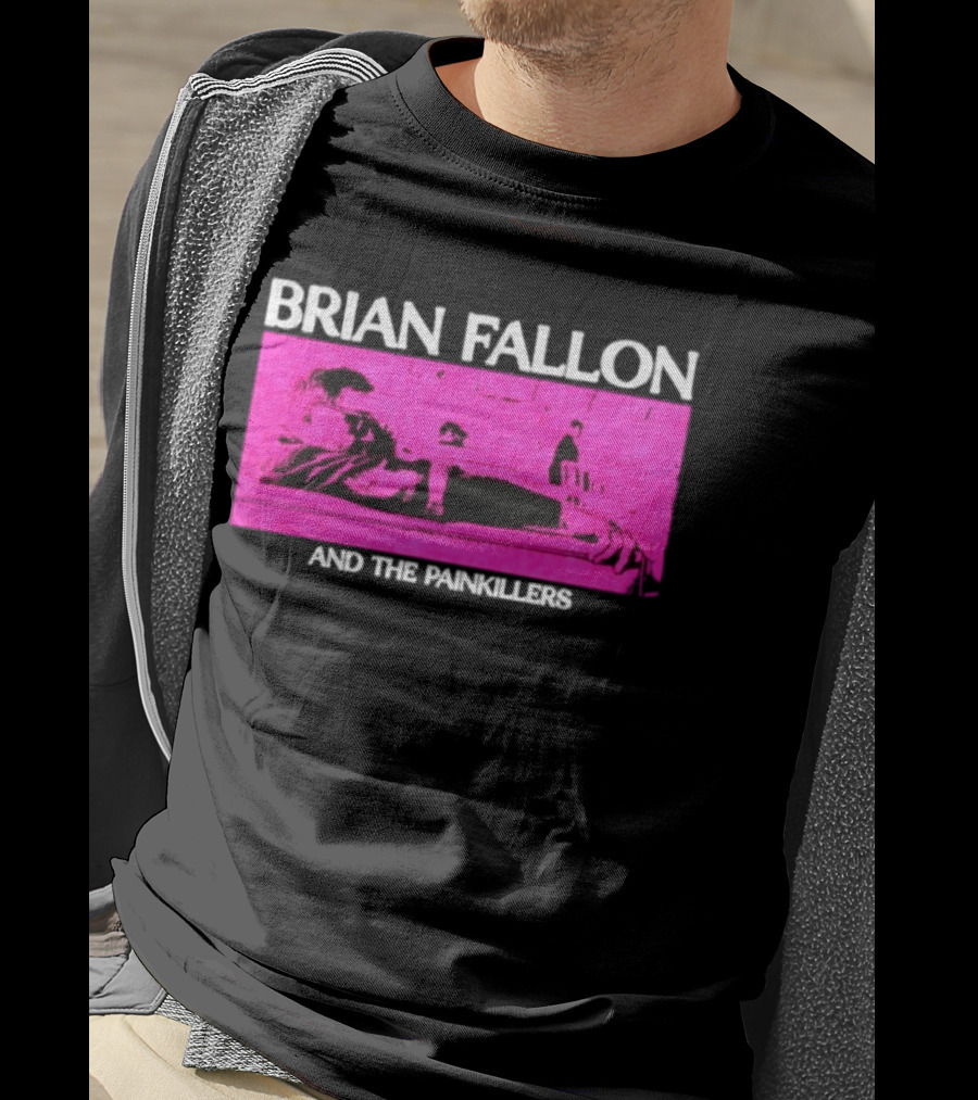 Brian Fallon And The Painkillers Pink Concert Art Gaslight Anthem T-Shirt