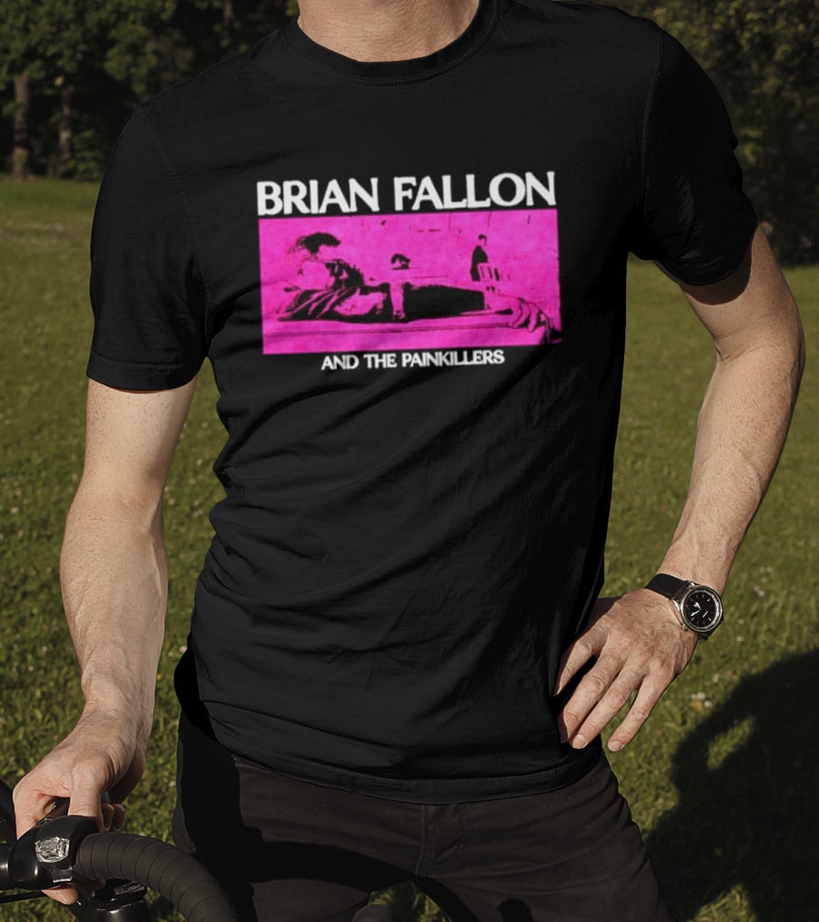 Brian Fallon And The Painkillers Pink Concert Art Gaslight Anthem T-Shirt