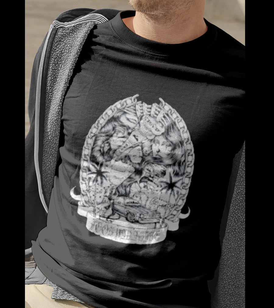 Foos Paradise Chicano Lowrider Culture Classic Cars Chain T-Shirt