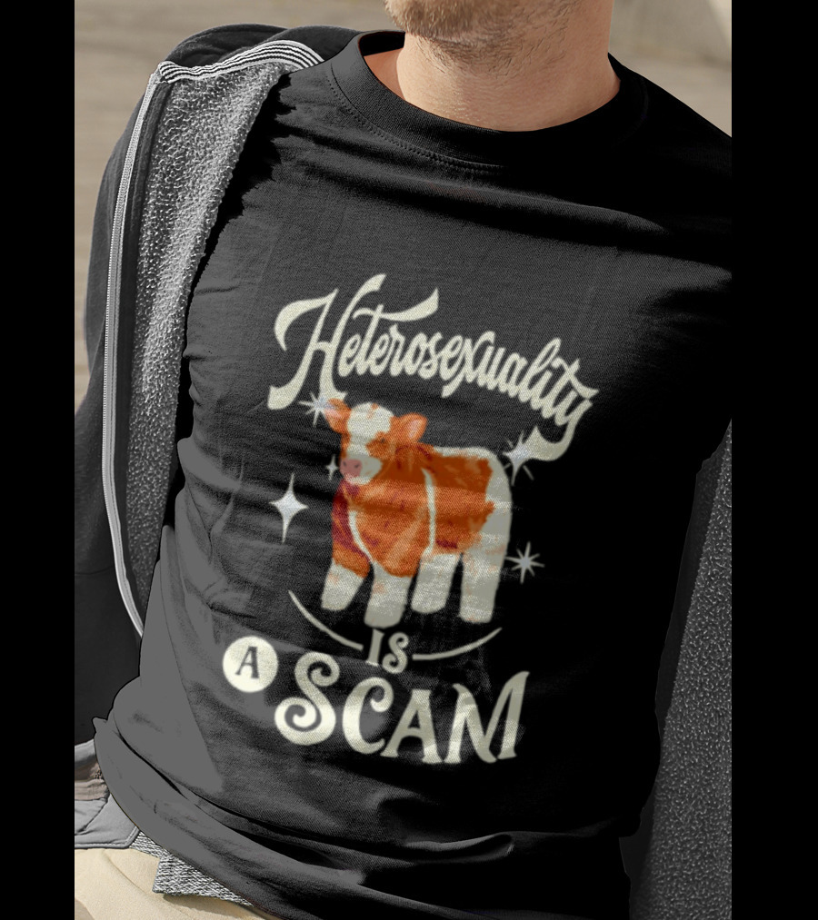 Heterosexuality Is A Scam Cow LGBTQ T-Shirt