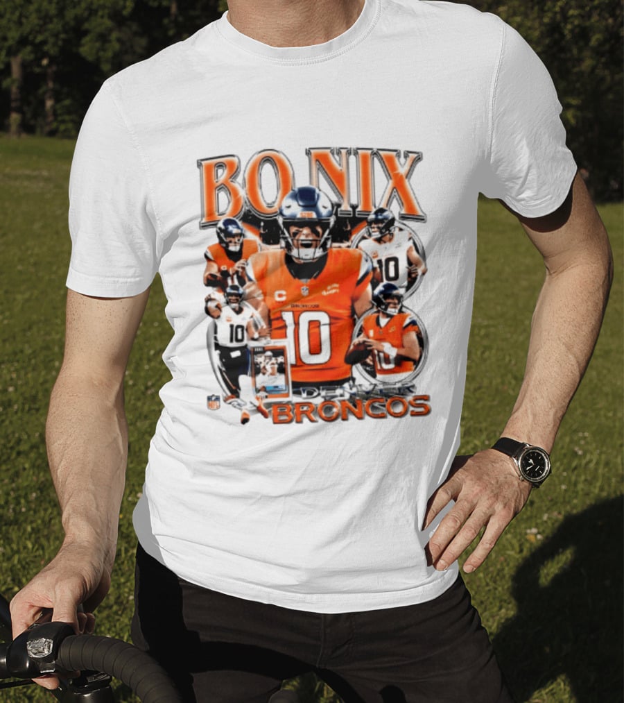 Bo Nix Denver Broncos 2026 Player #10 Collage T-Shirt
