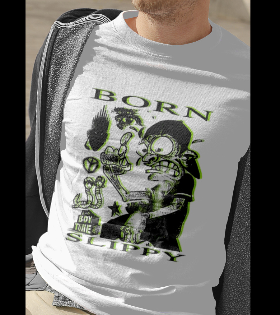 Born Slippy Bad Boy Tune Get Wet Like An Angel Two Sided T-Shirt