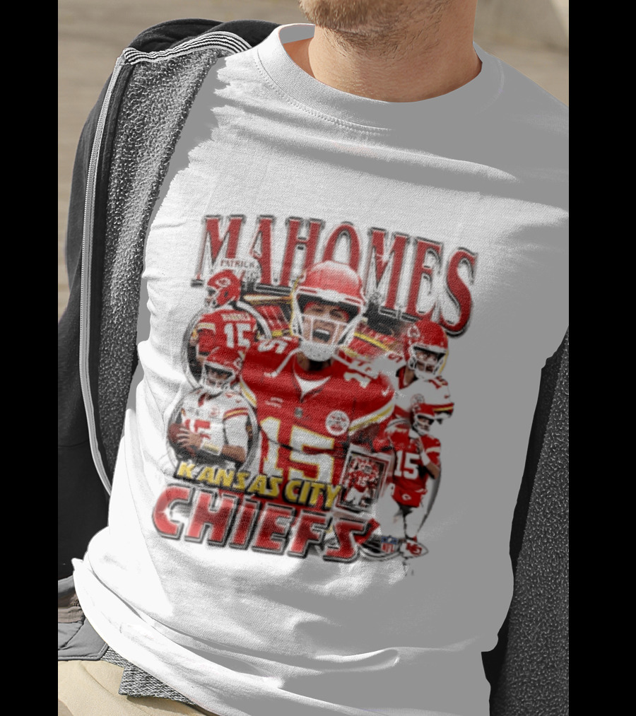 Patrick Mahomes Kansas City Chiefs NFL Player Collage 2026 T-Shirt