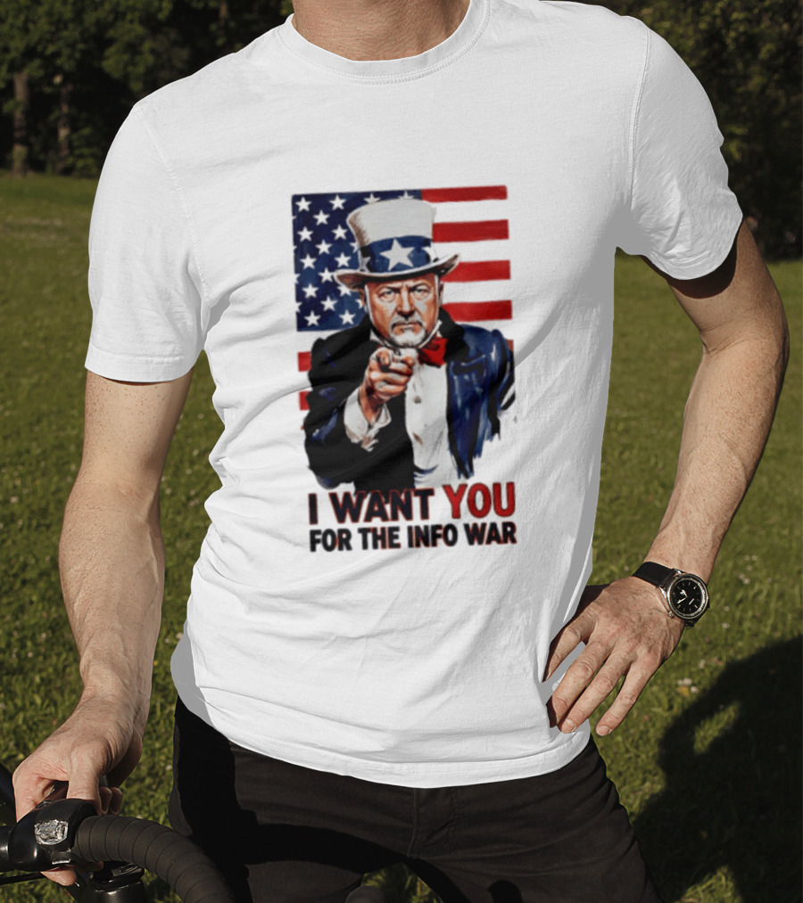 Uncle Sam I Want You For The Info War American Flag T-Shirt