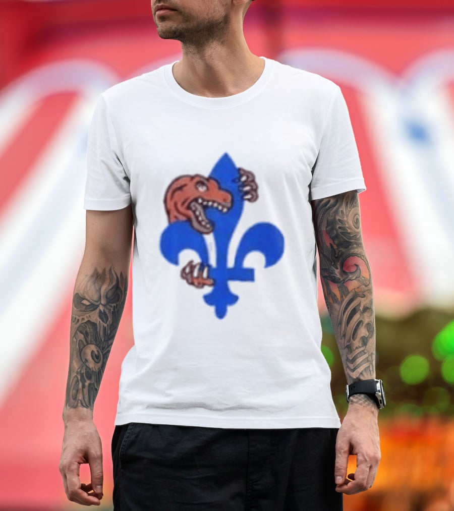 2026 Raptors Quebec Canada Games Fleur De Lis And Dinosaur T-Shirt