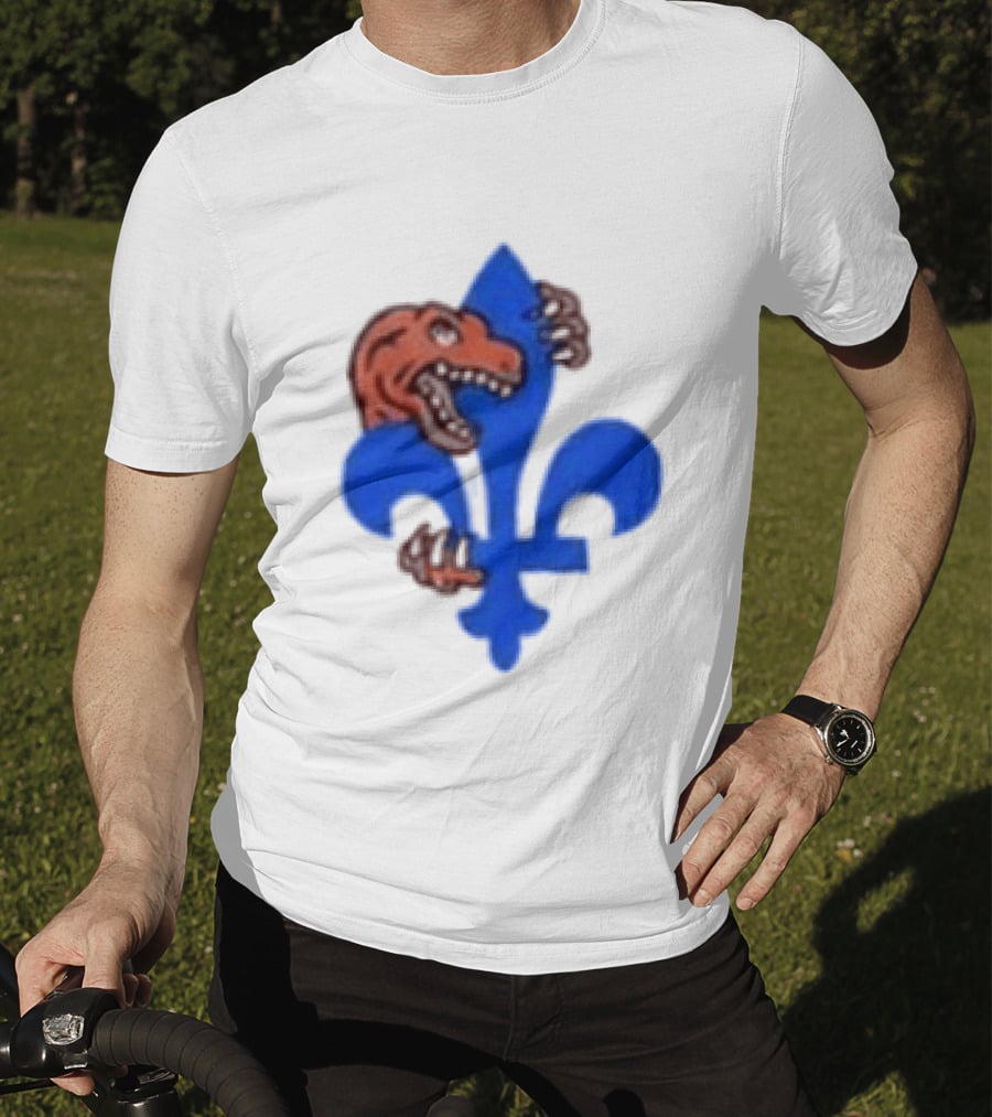 2026 Raptors Quebec Canada Games Fleur De Lis And Dinosaur T-Shirt