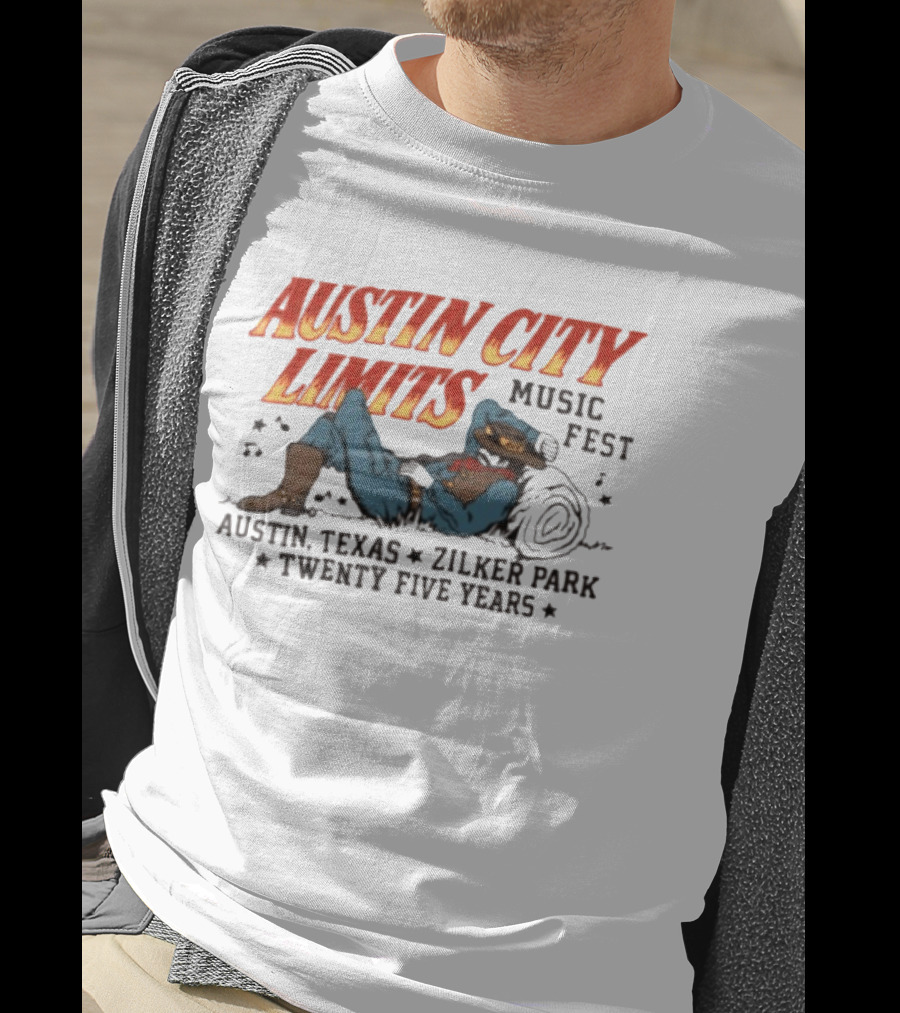Austin City Limits Music Fest Cowboy Austin Texas Zilker Park Twenty Five Years T-Shirt