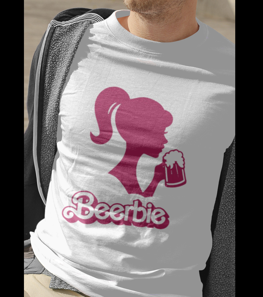 Beerbie Pink Beer Barbie Icon With Beer T-Shirt