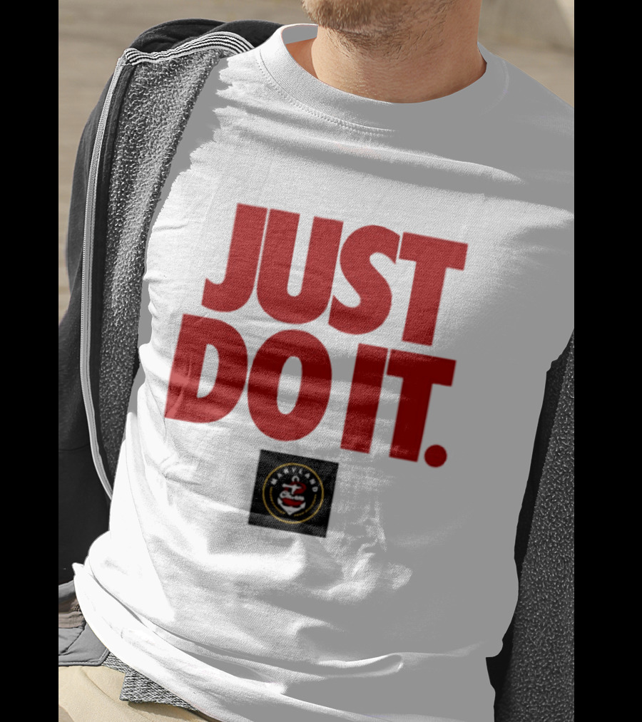 Maryland Charm Just Do It Red Text Black Circle T-Shirt