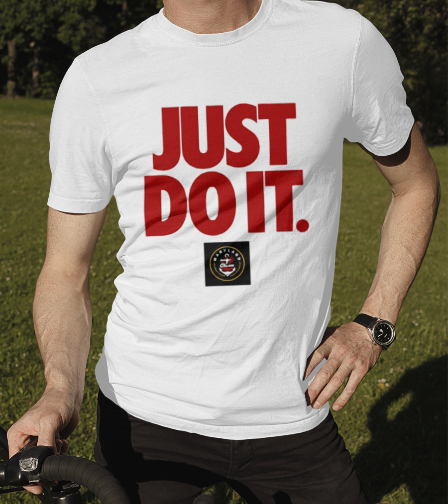 Maryland Charm Just Do It Red Text Black Circle T-Shirt