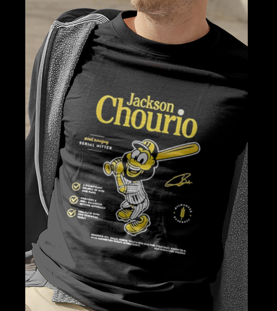 Jackson Chourio 2026 Milwaukee Brewers Serial Hitter T-Shirt