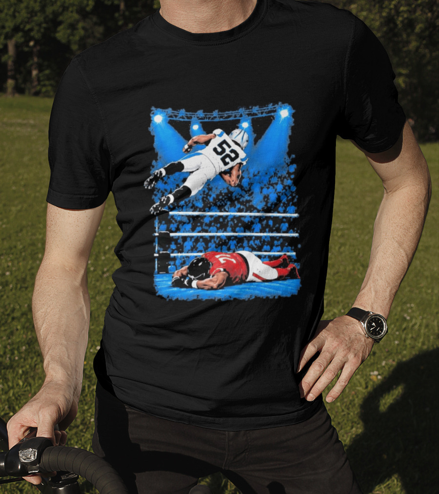 2026 Panthers Trevis Gipson Top Rope Wrestling Leap T-Shirt