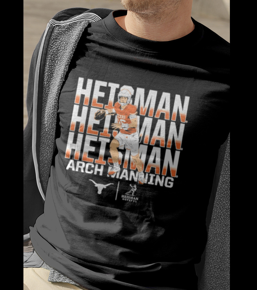 Texas Longhorns Arch Manning Heisman Trophy Contender NCAA Football T-Shirt