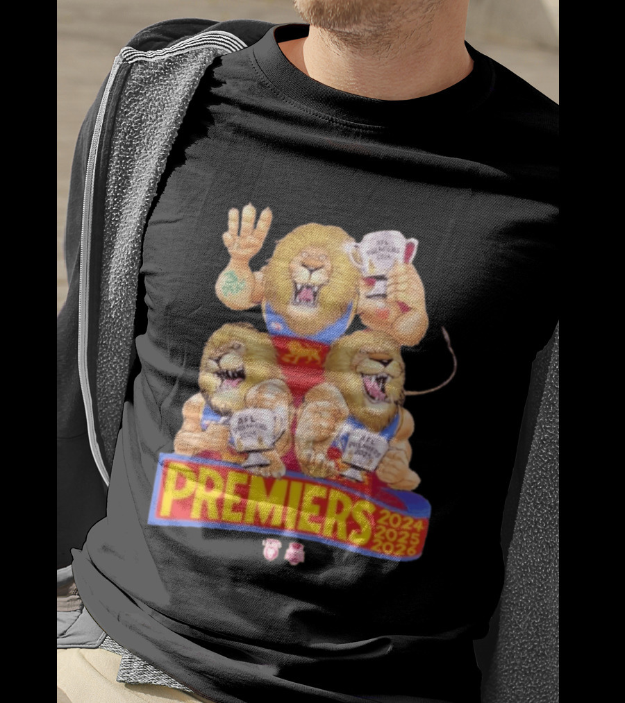 Brisbane Lions AFL Premiers 2024 2025 2026 Mark Knight T-Shirt