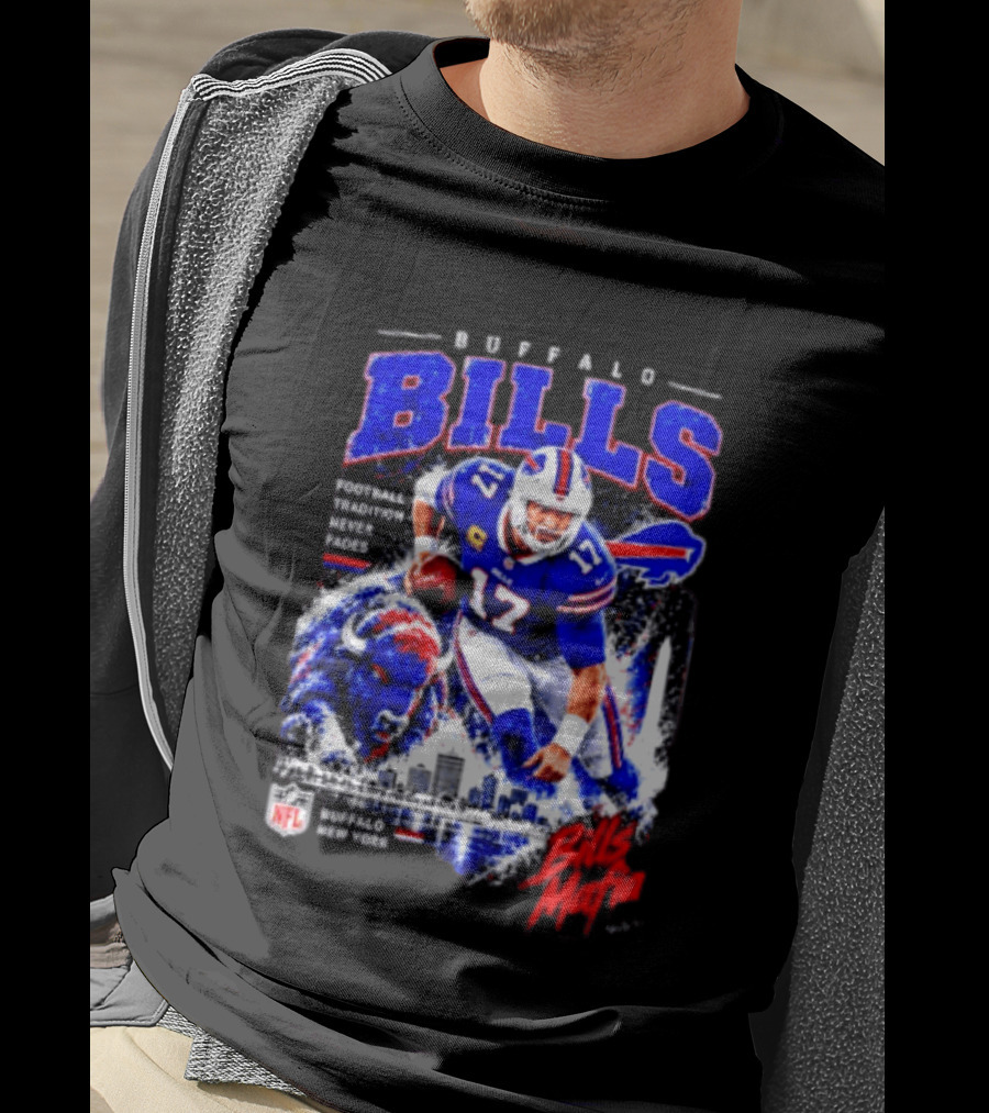 Buffalo Bills Football Tradition Never Fades Bills Mafia NFL Buffalo New York Team Skyline T-Shirt