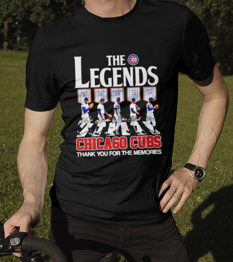 Chicago Cubs The Legends 31 23 10 14 Thank You For The Memories T-Shirt