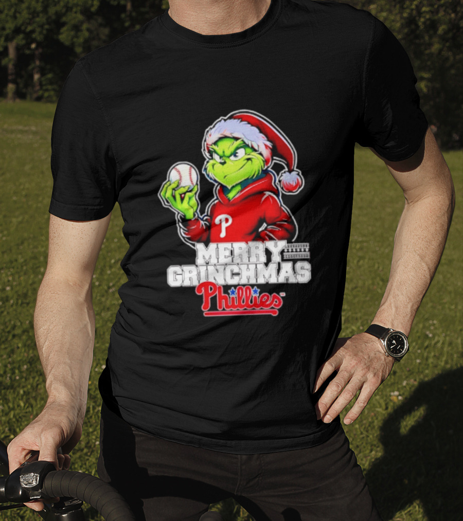 Merry Grinchmas Philadelphia Phillies Baseball Christmas 2026 T-Shirt
