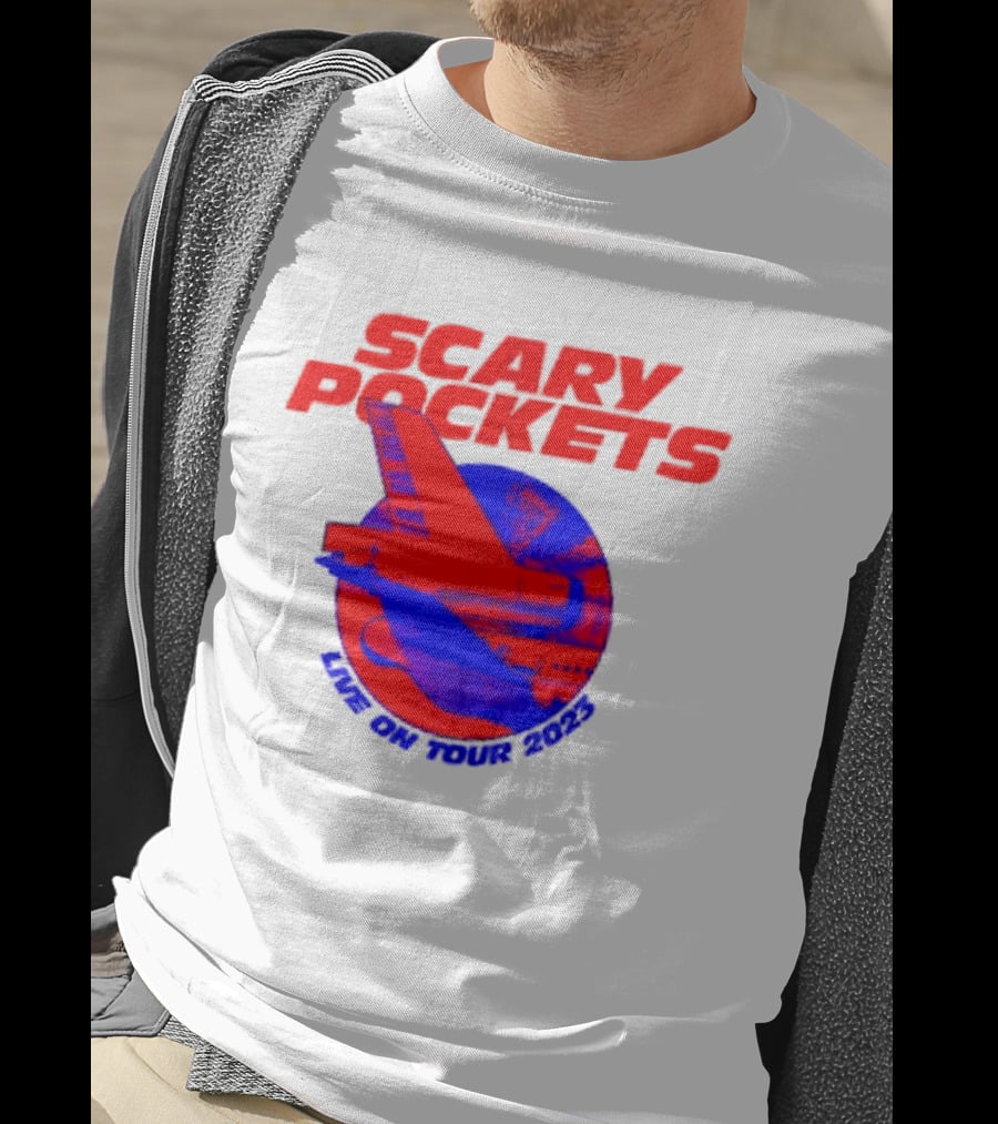 Scary Pockets Live On Tour 2023 Bold Red Airplane T-Shirt