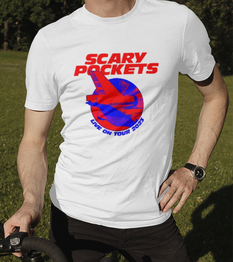 Scary Pockets Live On Tour 2023 Bold Red Airplane T-Shirt