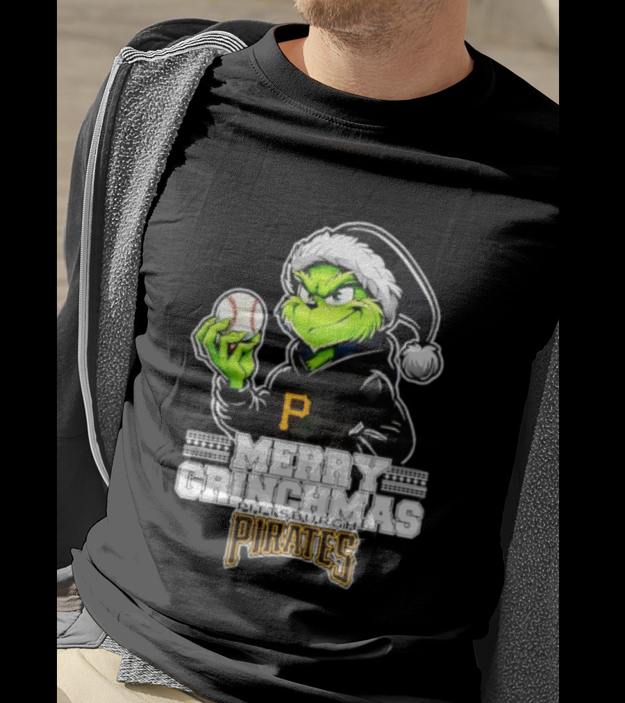 Merry Grinchmas Pittsburgh Pirates Baseball Christmas 2026 T-Shirt