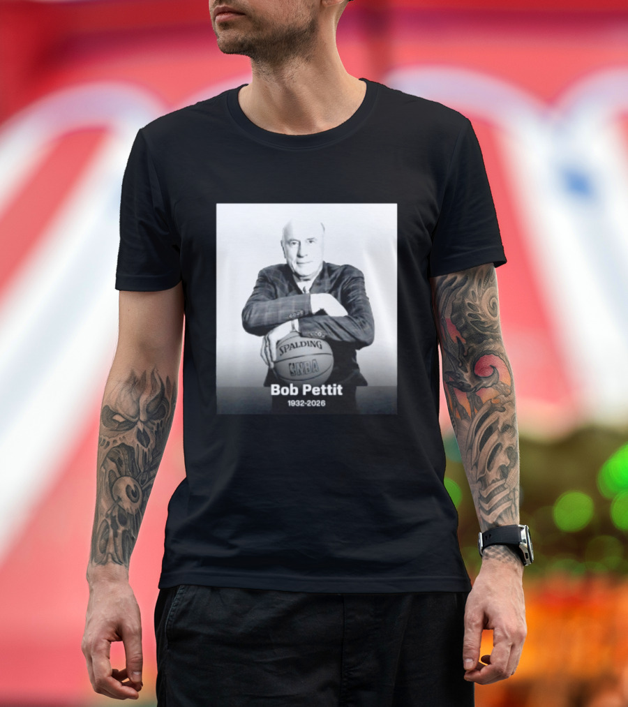 Bob Pettit 1932 2026 Spalding NBA Naismith Hall Of Famer T-Shirt
