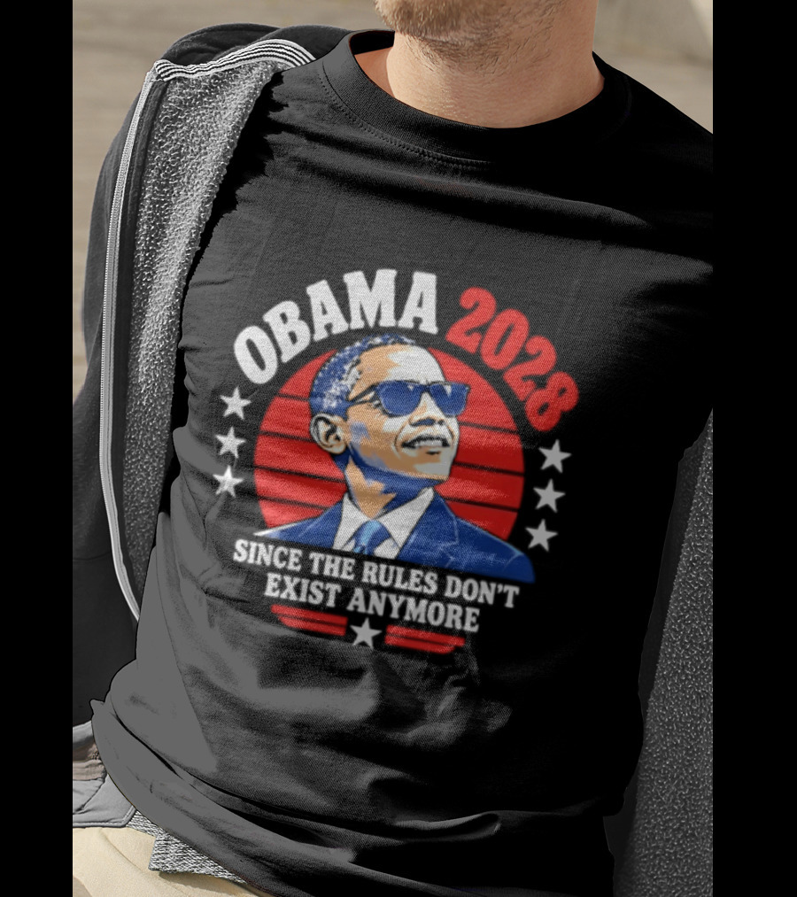 Obama 2028 Since The Rules Don't Exist Anymore Stars Red Circle T-Shirt