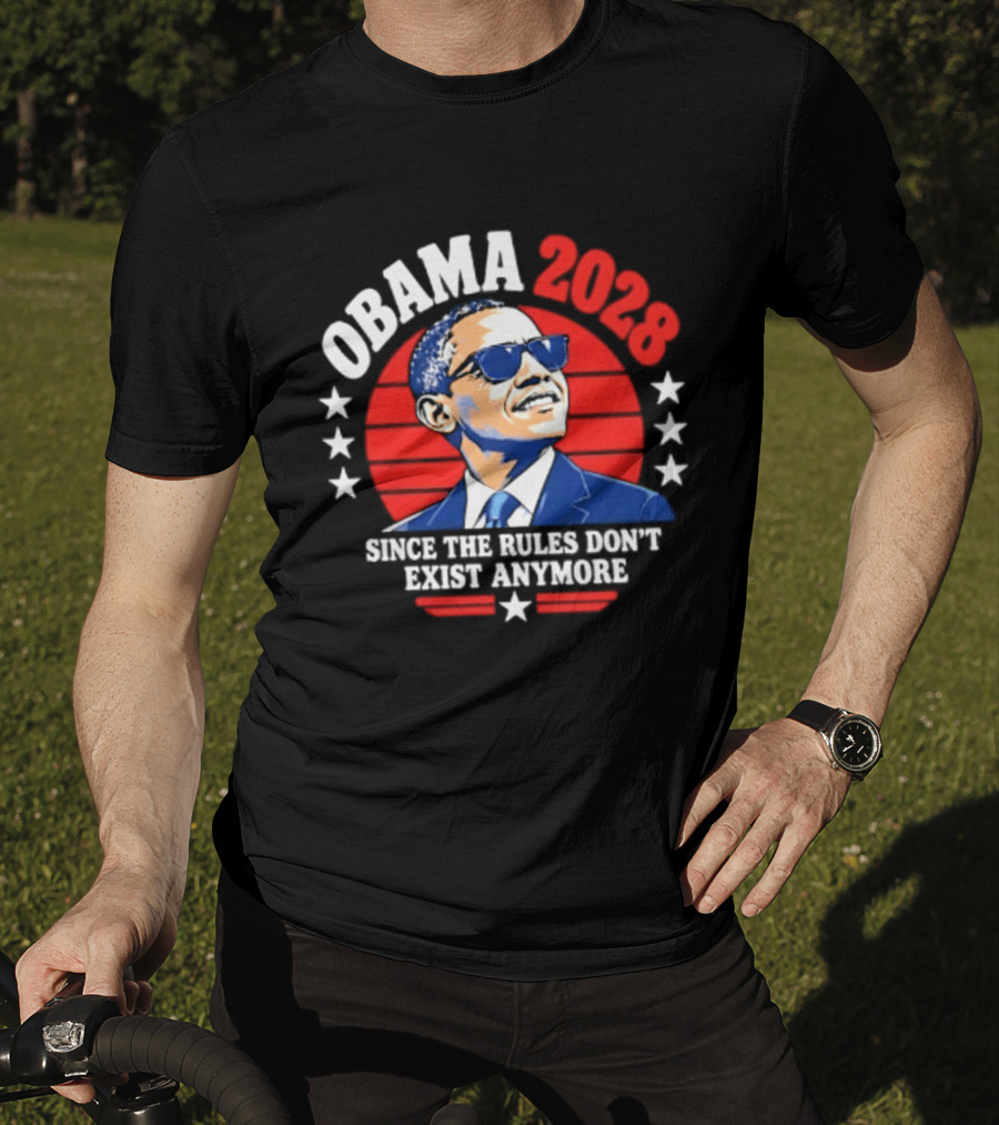 Obama 2028 Since The Rules Don't Exist Anymore Stars Red Circle T-Shirt