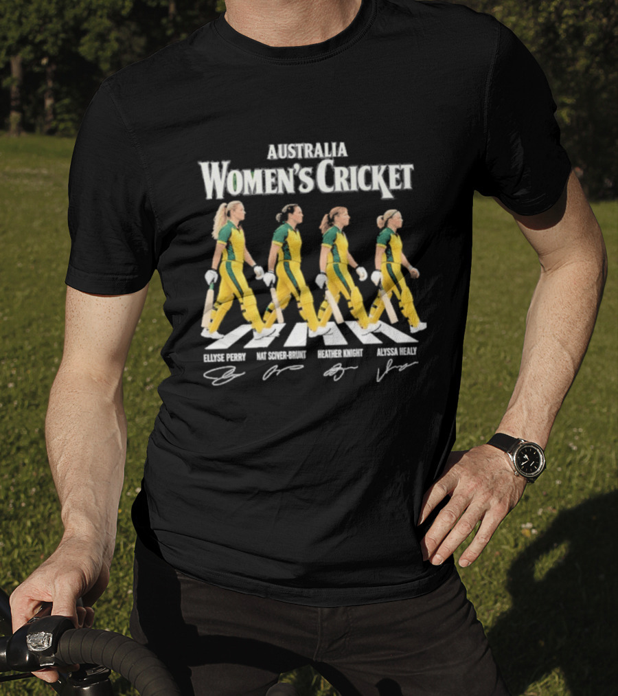 Australia Womens Cricket Abbey Road Ellyse Perry Nat Sciver Brunt Heather Knight Alyssa Healy T-Shirt