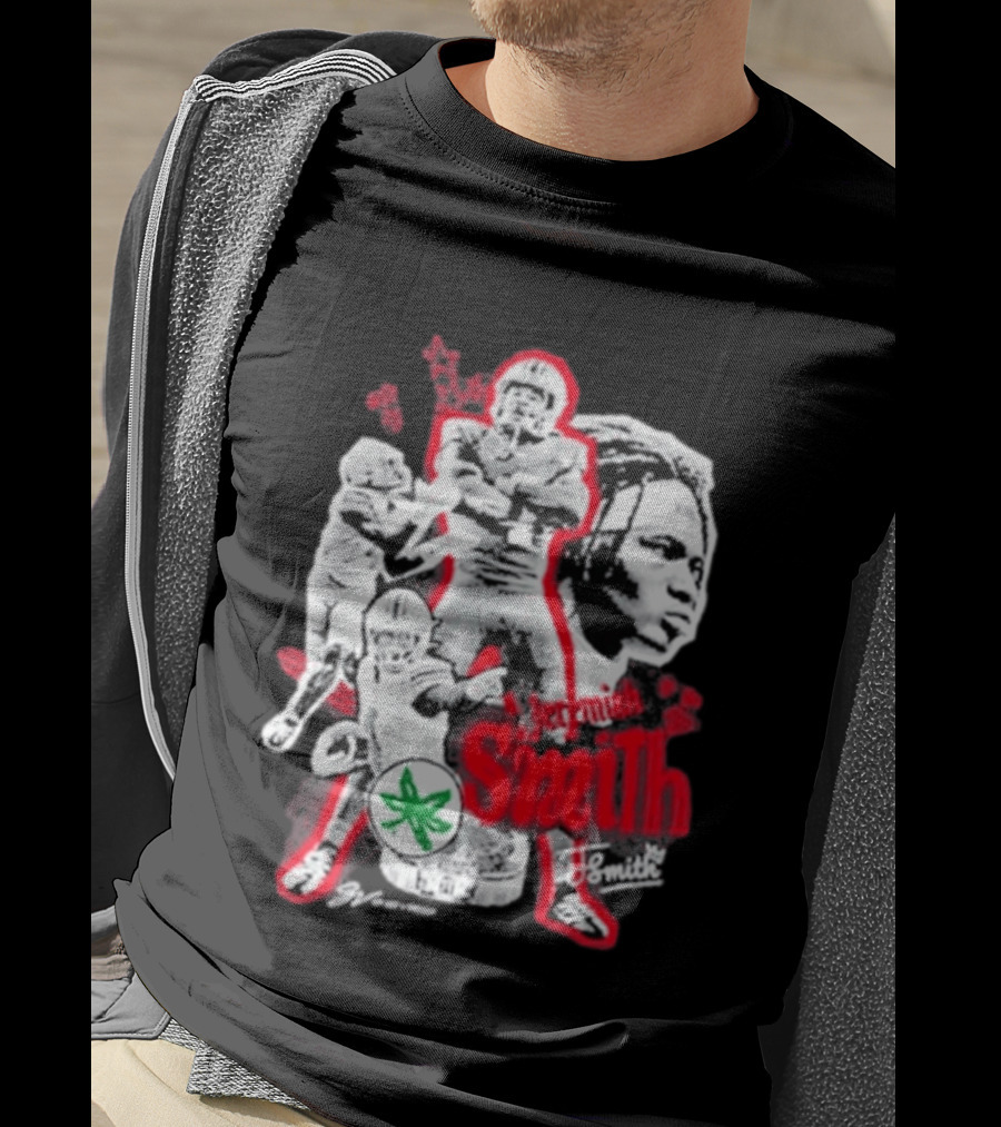 Jeremiah Smith Ohio State Buckeyes Football Collage T-Shirt