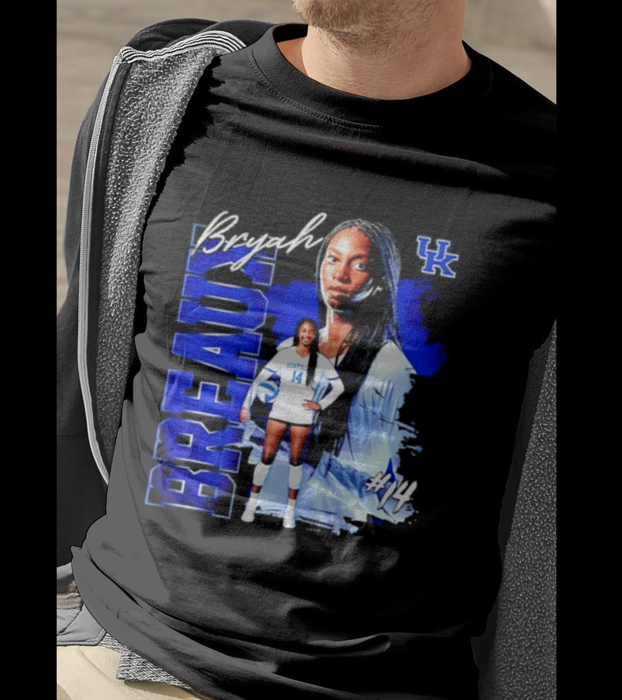 Bryah Breaux 14 Kentucky Wildcats Volleyball UK T-Shirt